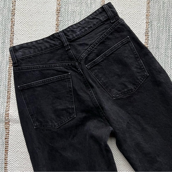 Zara Black High Rise Wide Leg Full Length Jeans Women’s Size 6 - Picture 6 of 12